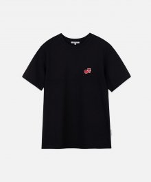 NOTE RED HALF SLEEVE TEE-BLACK