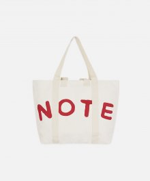 NOTE CANVAS BEACH BAG-RED