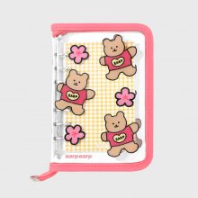 Blossom bear heart-pink(6hole diary)