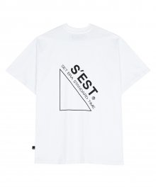 S/T TRIANGLE LOGO - 반팔 - (SESSEST-017) - WHITE