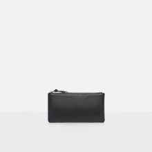 Square large zip wallet Black
