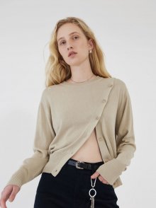 ROUND BUTTON KNIT (beige)