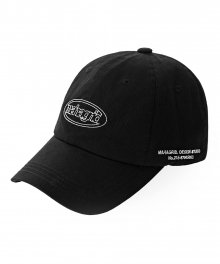 OVAL LOGO WASHED B.B CAP BLACK(MG2AFMAB21A)