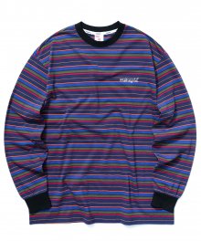 SANSKRIT STRIPED LS TEE PURPLE(MG2AFMT559A)