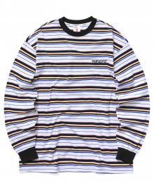 SANSKRIT STRIPED LS TEE WHITE(MG2AFMT559A)