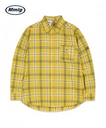 [Mmlg] S/B CHECK SHIRT (YELLOW)