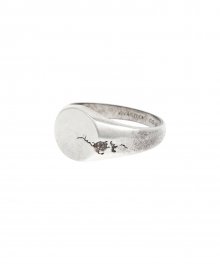 CRACKED OVAL RING JA [SILVER]