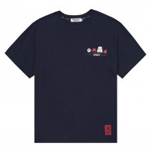 [B.C X M.S]아이비 로고 클래식 1/2 티셔츠 네이비