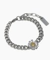 Bold sunflower chain bracelet