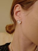 피오레(FIORE) heart fleur wing earring