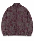 Mesh Tie-Dye Windbreaker Burgundy/Gray