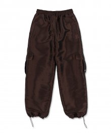 [UNISEX] Iridescent String Jogger Pants [BLACK BURGUNDY]