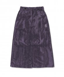 Iridescent Slit Skirt [GRAY PURPLE]