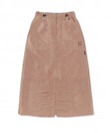 Iridescent Slit Skirt [GOLD PINK]