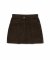 Corduroy Stud Skirt [BROWN]