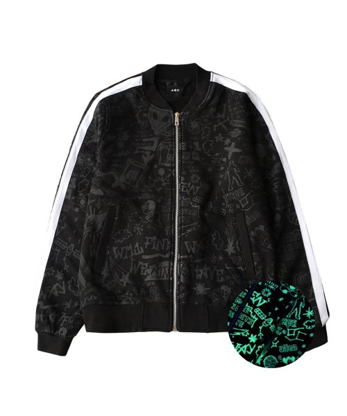 Куртка bomber Alien graffiti (Black)