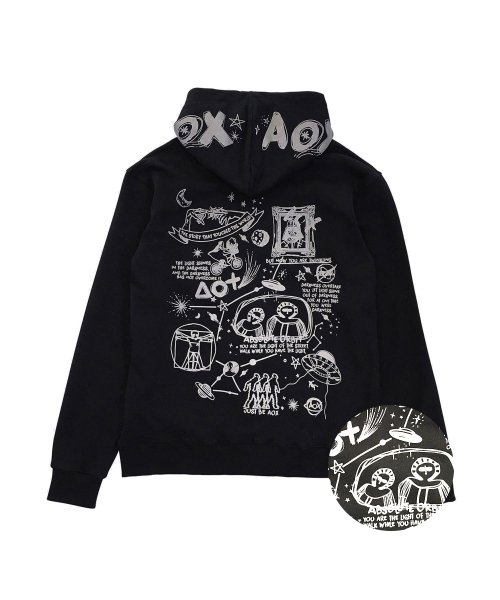 Худи Aox alien zip-up (Black)