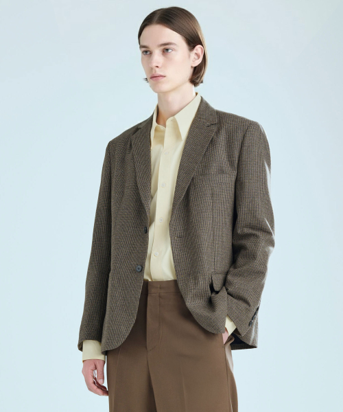 Блейзер wool check Brown