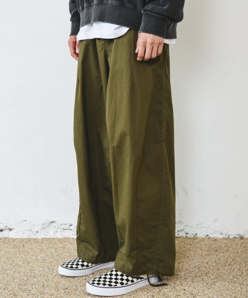 MUSINSA | TRAVEL MIL TWILL BALLOON PANTS KHAKI_JOGGER PANTS AVAILABLE