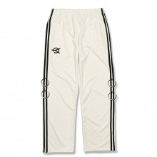 WIDE TAPE RING TRACK PANTS-CREAM