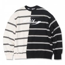 HALF MIX STRIPE MTM-BLACK/IVORY