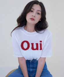 MTOF4 OUI KNIT TOP(RED)