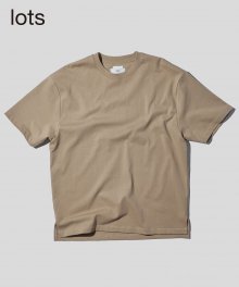 헤비 웨이트 슬릿 티셔츠 헤이즐넛 베이지
