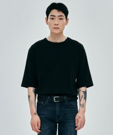 남성 로고 티셔츠 블랙