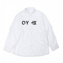 LAYERED LOGO SHIRTS-WHITE