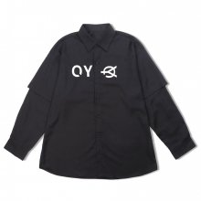 LAYERED LOGO SHIRTS-BLACK