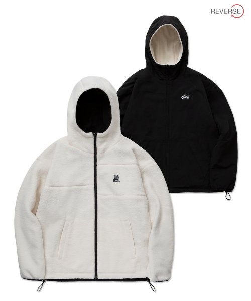 엘엠씨(LMC) LMC BOA FLEECE REVERSIBLE HOODED JACKET cream/black