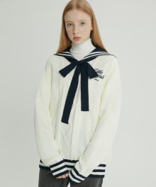 (KT-20535) SAILOR KNIT PULLOVER IVORY