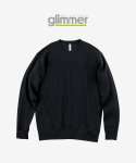 글리머(GLIMMER) 346-AFC 무지 기모 맨투맨 블랙