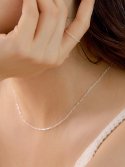 리엔느와르(leeENoir) W Chain Silver Necklace (43cm)