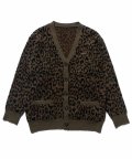Pixel Leopard Wool Cardigan [KHAKI]