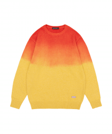 GRADATION BASIC KNIT PULLOVER_coral