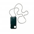 LEATHER iPHONE 11PRO STRAP POCKET CASE - MOSS GREEN
