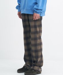 STEADY CHECKED PANTS (BEIGE)