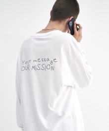 HANDWRITING LONG SLEEVE (WHITE)