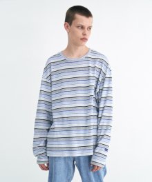 STEADY STRIPED LONG SLEEVE (BLUE)