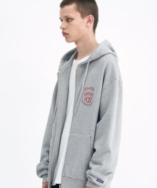 STAMP ZIP UP HOODIE (GREY)