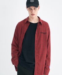 S-LOGO CHECKED SHIRTS (RED)