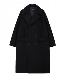 DWS OVER-FIT WOOL DOUBLE COAT(BLACK)