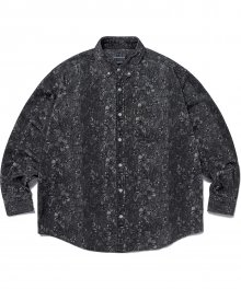 Floral Corduroy Shirt Black