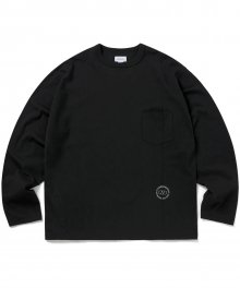 Paneled Pocket L/SL Top Black