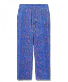 Floral Corduroy Pant Blue