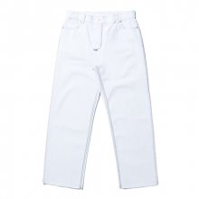 F.B REVERSED DENIM PANTS - WHITE