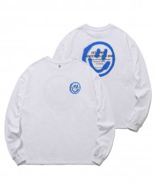 LOGO&SMILEY L/S TEE_WHITE(IK2AFMT554A)