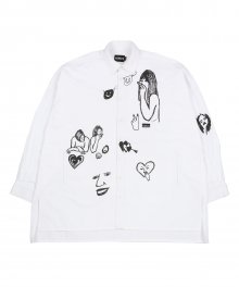 Oversized Itaewon Story Shirt [White]