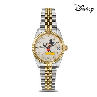 디즈니(Disney) 타임리스 31mm 패션 큐빅장식 손목시계 D10231DY